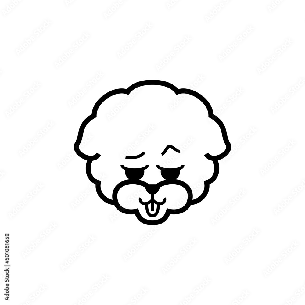 Dog, toy poodle, vector symbol design Dog, toy poodle, vector symbol design