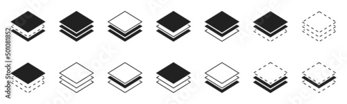 Layer icon big set. Vector EPS 10
