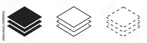 Layer icon big set. Vector EPS 10