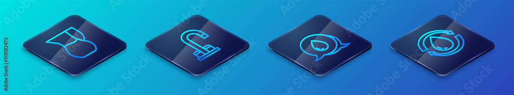 Set Isometric line Water drop with speech bubbles, Jug glass water, Recycle clean aqua and tap icon. Vector Set Isometric line Water drop with speech bubbles, Jug glass water, Recycle clean aqua and tap icon. Vector