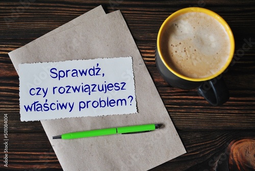Obraz na płótnie Sprawdź, czy rozwiązujesz właściwy problem? w salonie