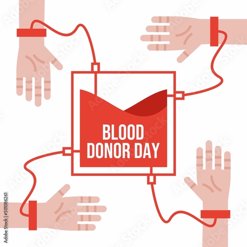 Blood donor day illustration design 
