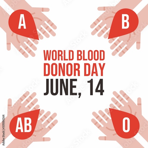 World blood donor darah campaign banner design 