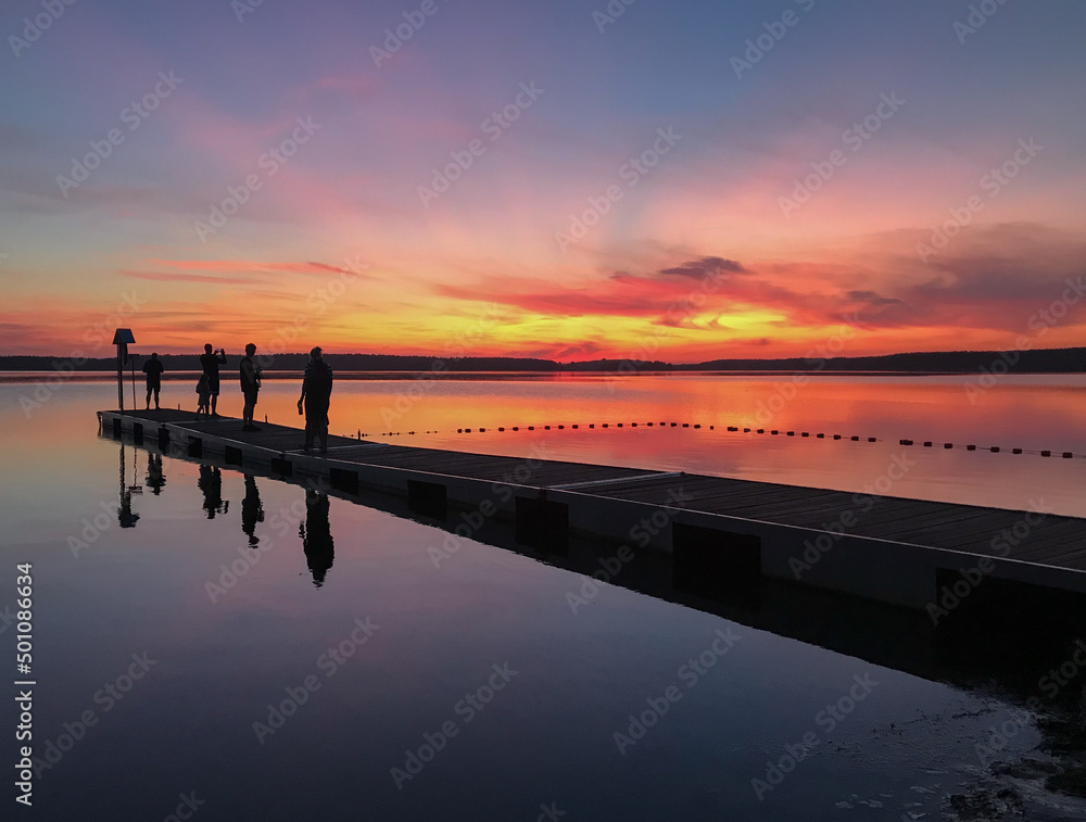 Fototapeta premium sunset on the pier