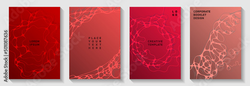 Premium club party posters. Overlapping waves geometry backgrounds. Delicate cover vector templates. Night party posters collection fluid curves graphic design.