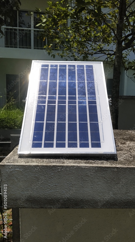 Affordable solar panels on a gate for low voltage device.