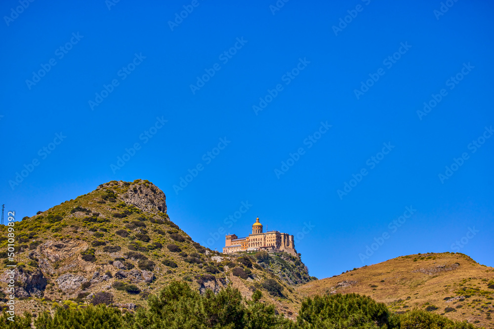 beautiful mountain landscape in Sicily Italy on a sunny day