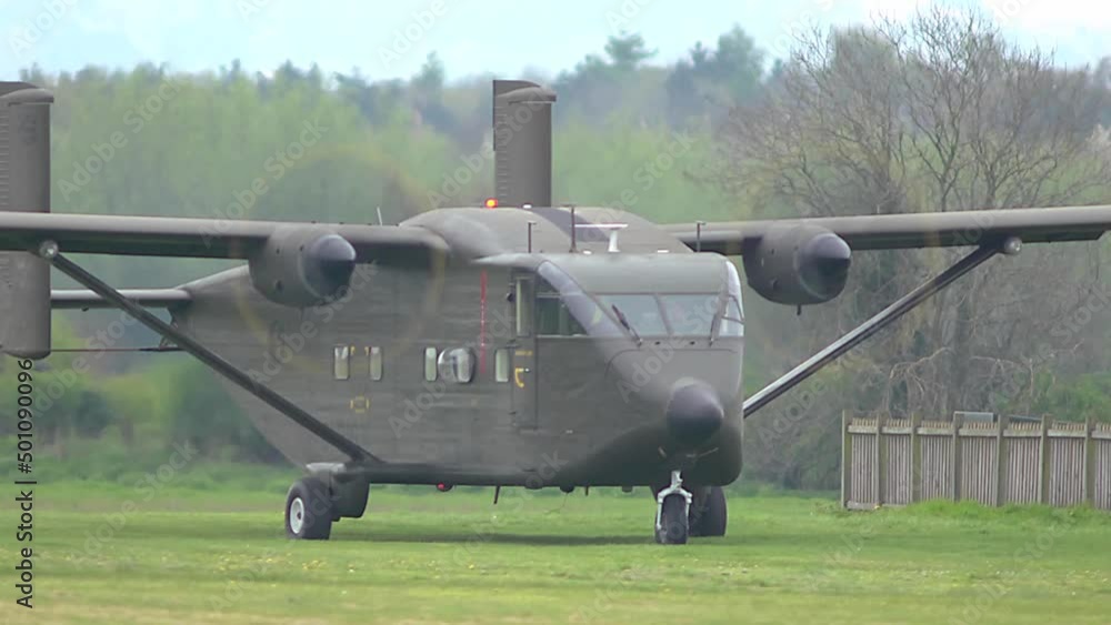 Military Short Skyvan ready for takeoff Military Short Skyvan ready for takeoff
