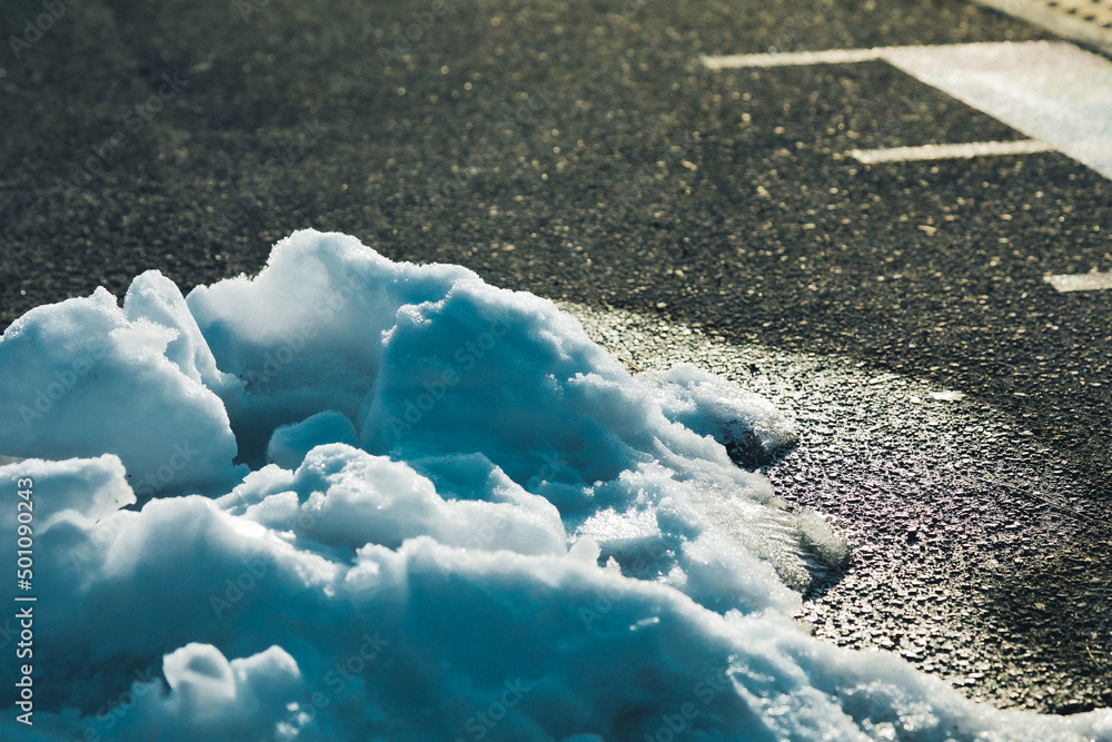 雪が溶ける様子