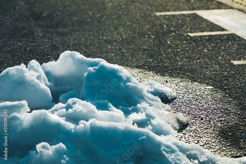 Obraz na płótnie 雪が溶ける様子 w salonie