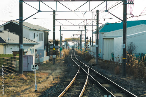 Obraz na płótnie 田舎の駅 w salonie