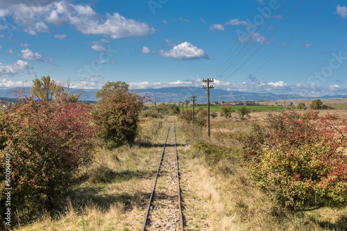 Narrow-gauge railway in Sibiu County, Transylvania, Romania