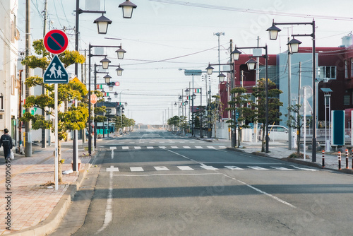 Obraz na płótnie 田舎の街並み w salonie