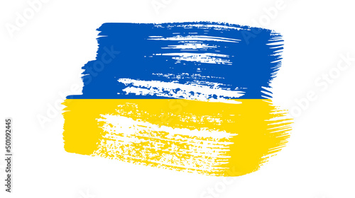Ukrainian national flag in grunge style