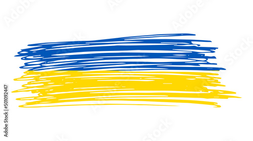 Ukrainian national flag in grunge style
