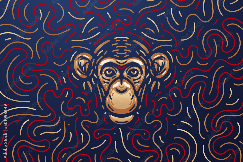 Photography Poster Monkey chinese zodiac sign banner | Wall Art