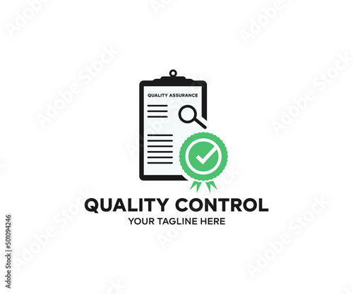 Quality Control logo design. Quality management, quality policy, production, standard, product. Quality Improvement Concept vector design and illustration.
