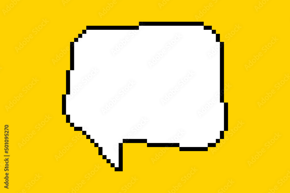 Pixel speech bubble icon simple design Pixel speech bubble icon simple design