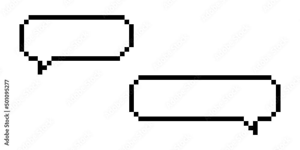 Speech bubble pixel icon simple design Speech bubble pixel icon simple design