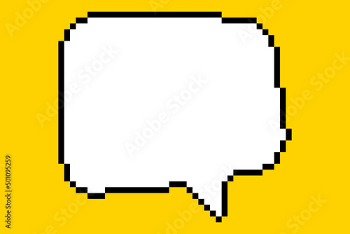 Pixel speech bubble icon simple design