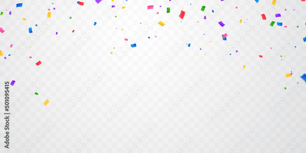 Celebration background with colorful confetti. for a party vector illustration