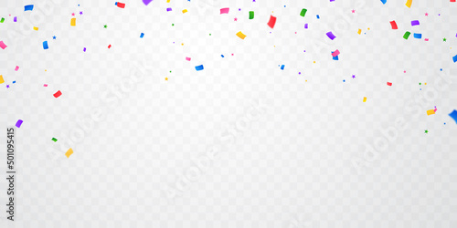 Celebration background with colorful confetti. for a party vector illustration