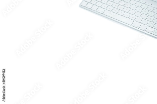 Obraz na płótnie Background with keyboard isolated on white w salonie