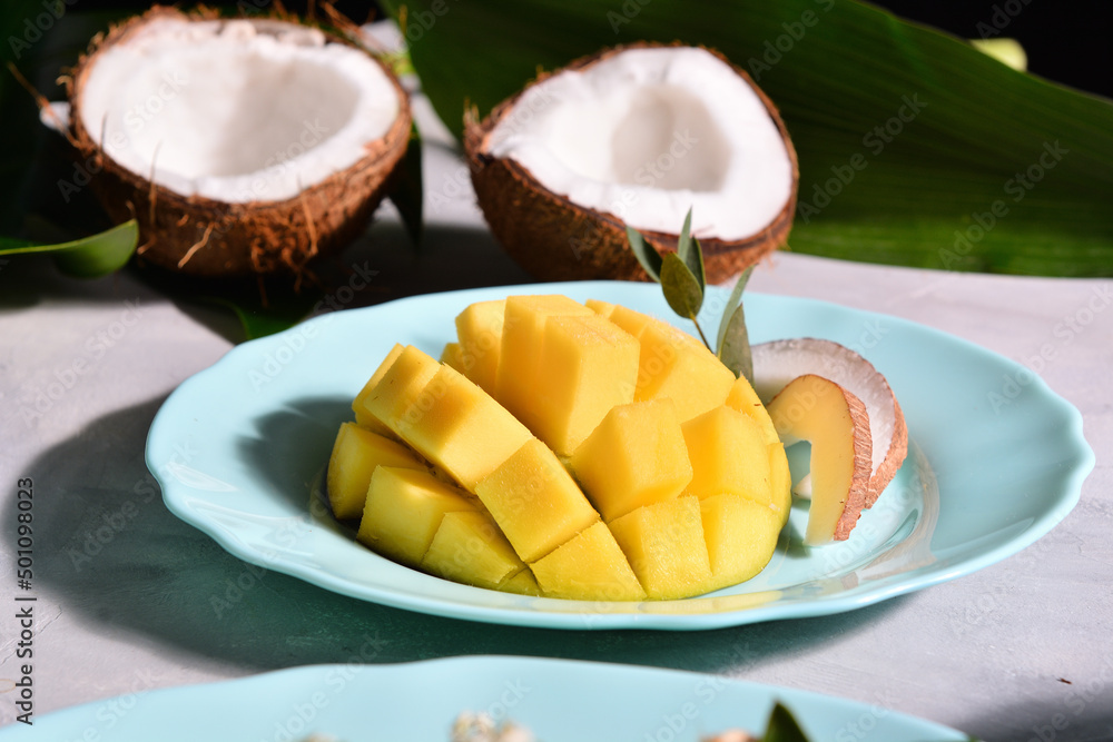 Mango with coconut Mango with coconut