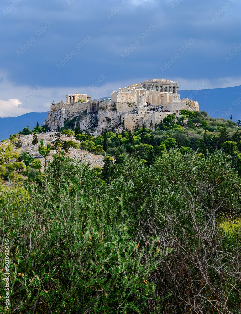 Athens Greece, Parthenon ancient temple on acropolis citadel