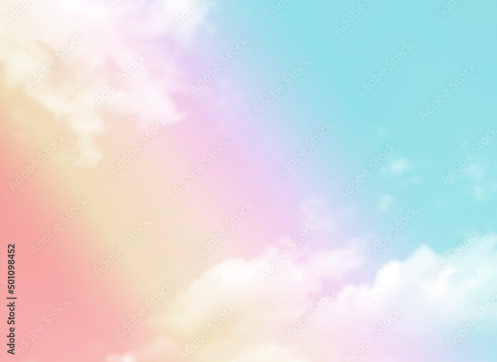 Sky and clouds in pastel tones for graphic design or wallpaper