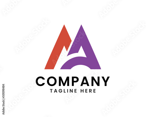 Modern letter M and A Logo