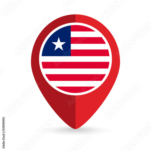 Map pointer with contry Liberia. Liberia flag. Vector illustration. Free Download Map pointer with contry Liberia. Liberia flag. Vector illustration. - GFXLoad
