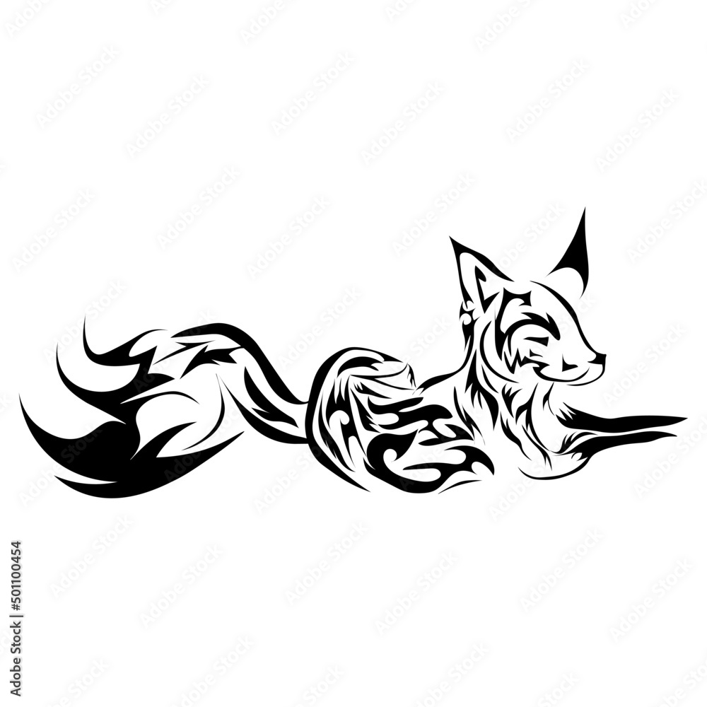 Obraz premium tattoo fox