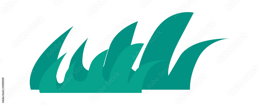 Obraz premium Cartoon grass icon. Vector illustration