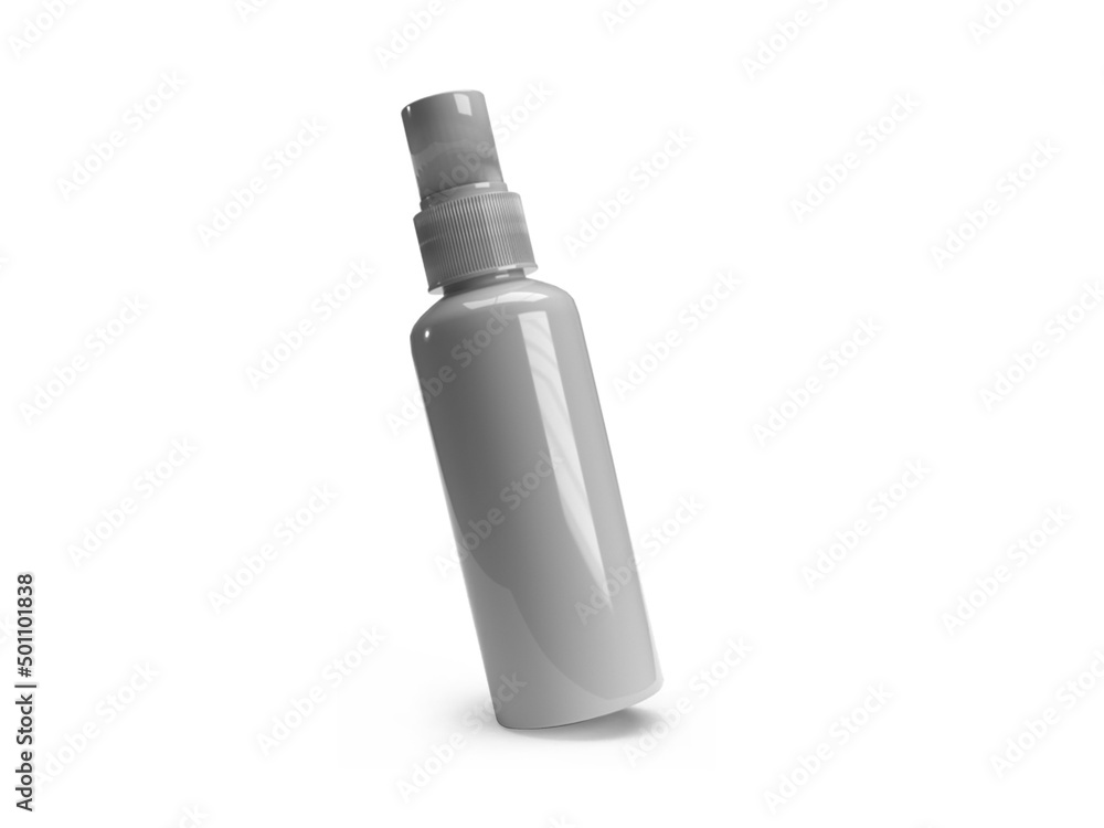 Pump Spray Bottle 3D Illustration Mockup Scene