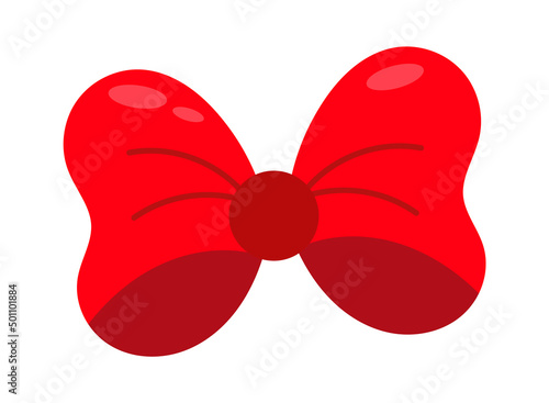 Photo Booth Prop red bow. Vector illustration