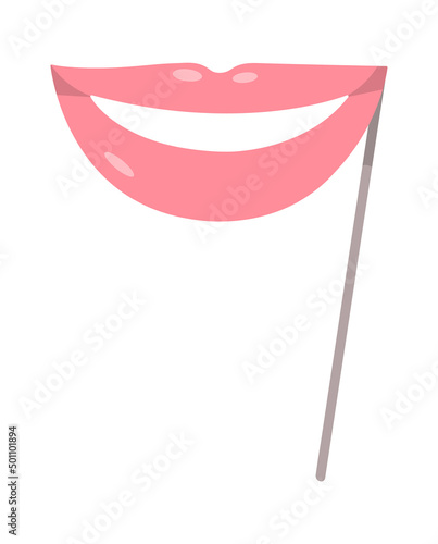 Photo Booth Prop lips. Vector illustration