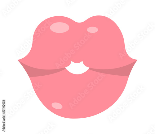 Photo Booth Prop woman lips. Vector illustration