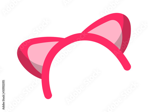 Photo Booth Prop hoop with ears. Vector illustration