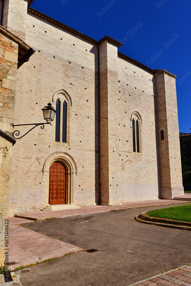 Medieval Church of 'San Francesco al Prato' (St Francis) in Perugia historical center