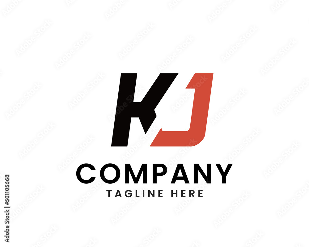 Letter K and J unique logo. clean and modern logo company Letter K and J unique logo. clean and modern logo company