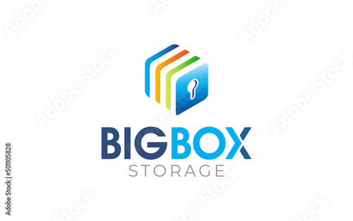 Illustration vector graphic of big storage company logo design template