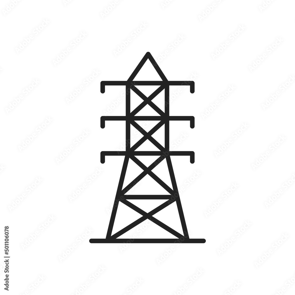 Electric tower icon. High quality black vector illustration. Electric tower icon. High quality black vector illustration.