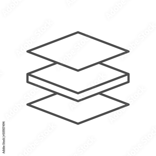 Multi layer line outline icon