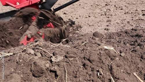 Wallpaper Mural Garden tiller for cultivating field, loosens soil. Handheld motor plow Torontodigital.ca