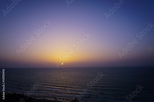 Fototapeta Naklejka Na Ścianę i Meble -  Sunset over the sea in the United Arab Emirates