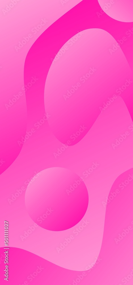 Naklejka premium Pink wallpaper. Light pink abstract gradient wallpaper with beautiful fluid shapes. Best mobile wallpaper. Abstract background with geometric elements. 