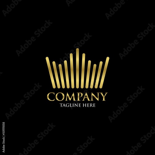 luxury crown logo design