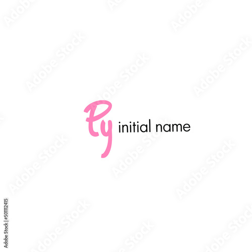 Initial Letter Py Logo - Handwritten Signature Logo © PanduRijal