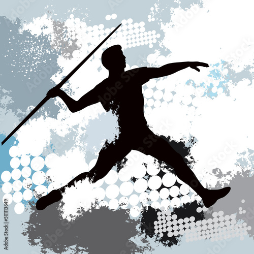 Athletics sport graphic with abstract background. photo